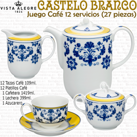 Juego cafe completo castelo branco vista alegre