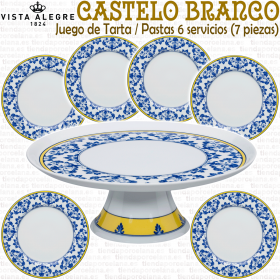 Juego de Pastas - Tarta 6 servicios Vista Alegre CASTELO BRANCO