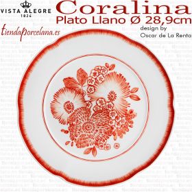 Platos Llanos Coralina Oscar de la Renta Vista Alegre