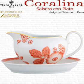 Colección CORALINA Vista Alegre Salsera con Plato
