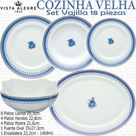 COZINHA VELHA Vista Alegre set vajilla 18 piezas