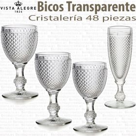 Cristalería 48 copas cristal completa Bicos - Picos Transparente Vista Alegre Atlantis