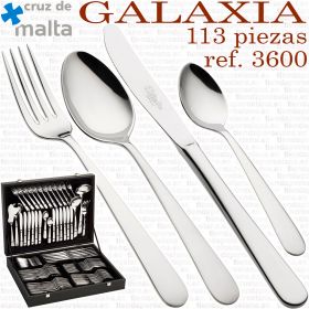 Cuberteria Completa GALAXIA 3600 con Cuchillo de Mesa Monoblock
