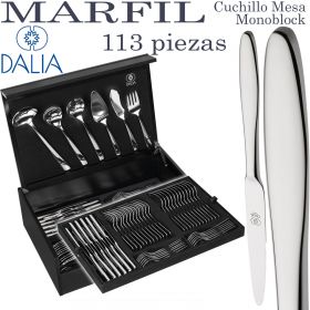 Cubertería Dalia 114 piezas modelo Marfil ref 9300 acero 18/10 grosor 3 mm