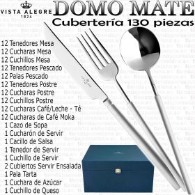 Cuberteria Domo MANGO MATE 130 piezas Vista Alegre