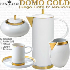 Domo Gold Oro Vista Aletre Juego Café 12 servicios 27 piezas)