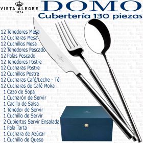 DOMO Cubertería Vista Alegre 130 piezas en estuche