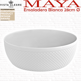 Ensaladera Blanca Mediana 28cm Vista Alegre MAYA decoracion blanco relieve