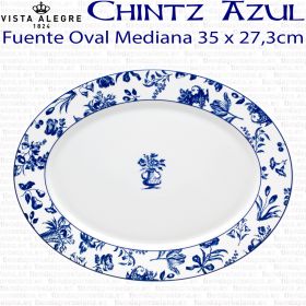 Fuente Oval Mediana 35 x 27,3cm Vista Alegre CHINTZ AZUL