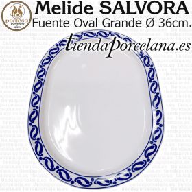 Fuente Ovalada Grande 36cm Porcelanas Pontesa Melide Salvora Vajillas Santa Clara