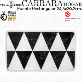 Fuente rectangular pequeña Vista Alegre CARRARA hogar marmol