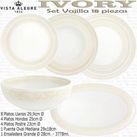 Vajilla 18 piezas Vista Alegre IVORY