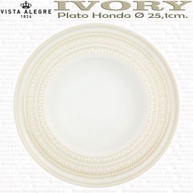 IVORY Vista Alegre Plato Hondo Porcelana Vista Alegre