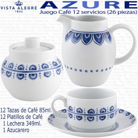 Juego de Café 12 Servicios (26 piezas Sin Cafetera) AZURE Vista Alegre