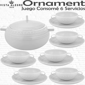 juego consome completo con sopera 6 servicios 13 piezas vista alegre domo ornament