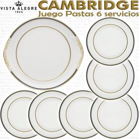 Juego de Pastas Vista Alegre Cambridge 6 servicios 7 piezas