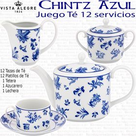 CHINTZ Vista Alegre Juego de Té elegante 12 servicios 27 piezas 