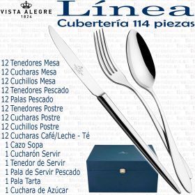 LINEA Vista Alegre Cuberterias 114 piezas completa acero inox 18/10