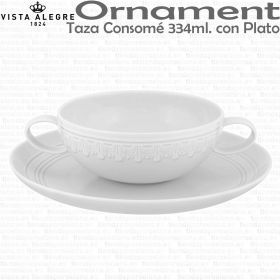 Taza Consomé con Plato Vista Alegre colección ORNAMENT