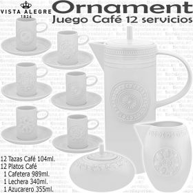 ORNAMENT Juego Café completo Vista Alegre Porcelana