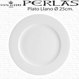 Platos baratos Llanos Perla Vista Alegre Ø 25cm platos para hogar y hosteleria