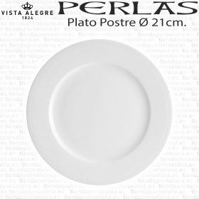 Plato Postre Perla Vista Alegre Ø 21cm. Menaje Hogar / Hostelería