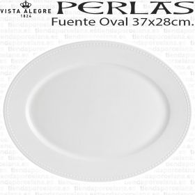 Fuente oval para servir Perla Vista Alegre 37x28cm servicio de mesa hogar hosteleria, porcelana profesional
