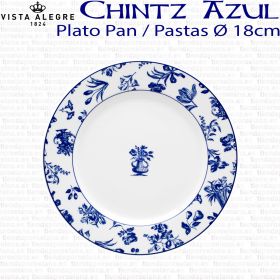 Plato Pan/Pastas 18cm Ø Flores Vista Alegre CHINTZ AZUL