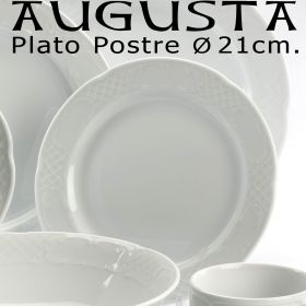 Plato Postre 21 cm. Augusta Pontesa - Platos Postre Porcelana