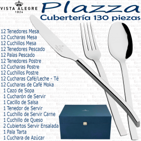 Cuberteria Vista Alegre PLAZZA 130 piezas en estuche