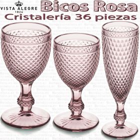 Cristalería 36 piezas Vista Alegre Picos / Bicos ROSA