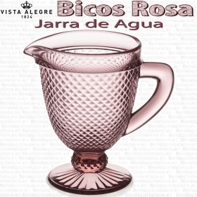 Jarra de Agua Vidrio Vista Alegre Bicos / Picos ROSA