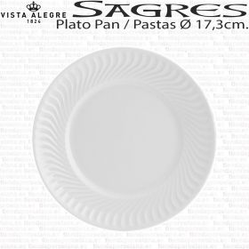 SAGRES Plato de Pan - Pastas Vista Alegre Porcelana Blanca Relieve