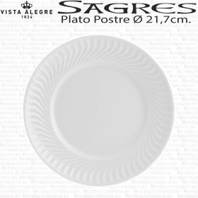 SAGRES Plato Postre Vista Alegre Porcelana Blanca