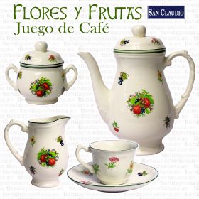 Flores y Frutas Lozas San Claudio Juego Café 12 servicios 27 piezas