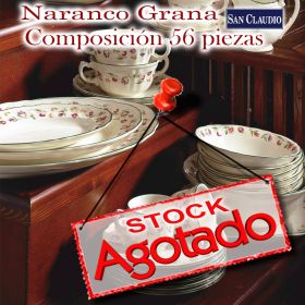 Vajilla San Claudio Naranco Grana 56 piezas stock agotado