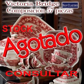 Vajilla San Claudio Victoria Bridge 57 piezas stock agotado 