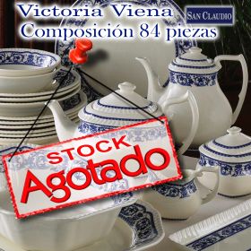 Vajilla con Juego Café 83 / 84 piezas Victoria Viena San Claudio loza