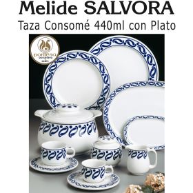 Taza Consomé con Plato Salvora Melide Pontesa Santa Clara