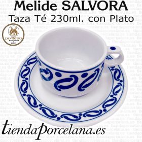 Taza de Té con Plato Porcelanas Pontesa Melide Salvora Santa Clara