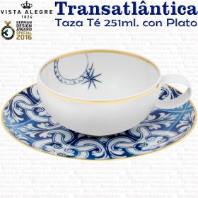 Taza Té 251ml. con Plato Vista Alegre TRANSATLÁNTICA