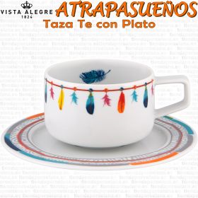 Tazas Te con Plato Vista Alegre Atrapasueños diseño Pineda Covalin