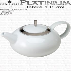 Tetera Platinum Vista Alegre DOMO Porcelana Plata