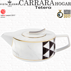 CARRARA Hogar Vista Alegre Tetera marmol y oro