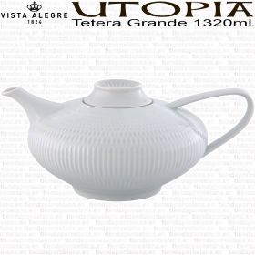 UTOPIA Tetera Grande Vista Alegre Porcelana decoración Relieve Origami