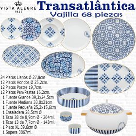 Vajilla Transtalantica 68 piezas completa