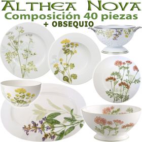 Vajilla 40 piezas Villeroy & Boch ALTHEA NOVA Flores + OBSEQUIO