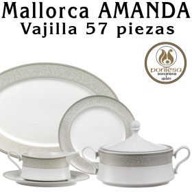 Vajilla completa Mallorca Amanda Santa Clara Pontesa 57 piezas