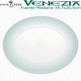 Fuente Ovalada Pequeña porcelana Vista Alegre VENEZIA Verde