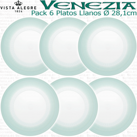 Pack 6 Platos Llanos VENEZIA Vista Alegre